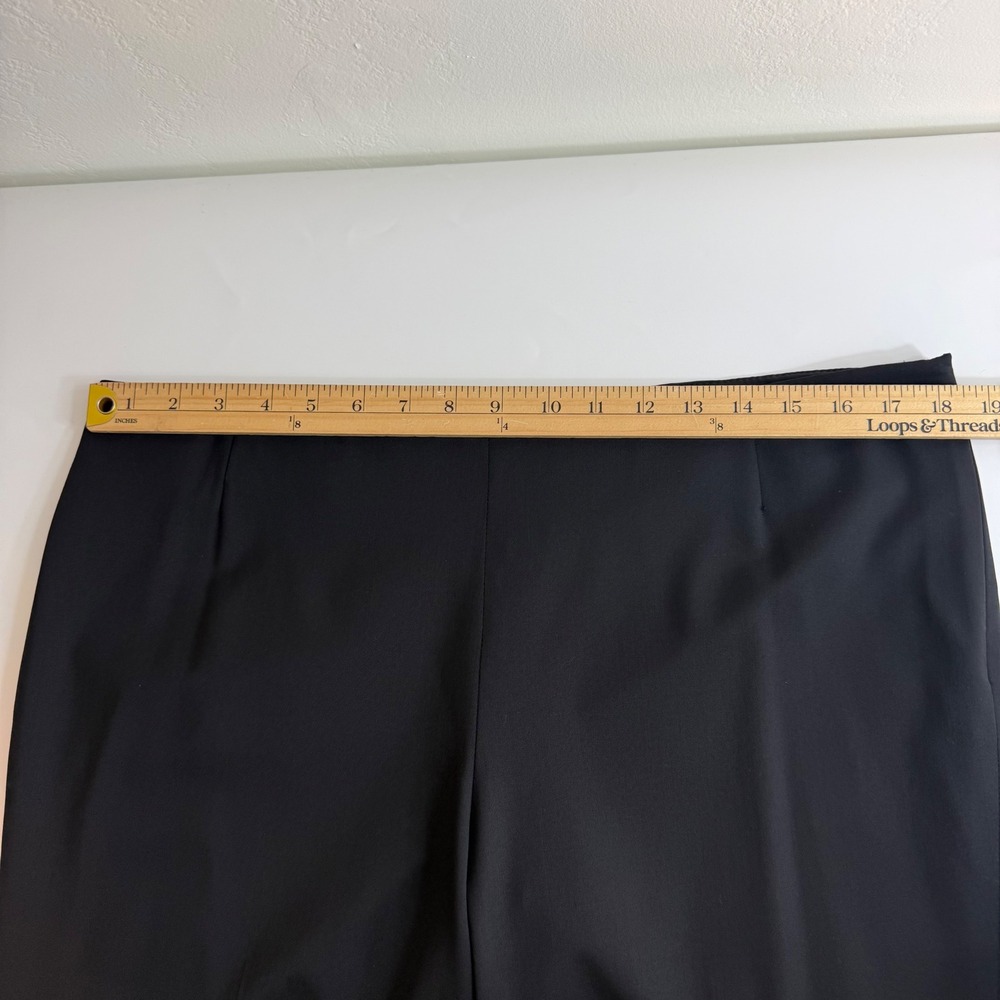 Lafayette 148 Stanton Pants Black Virgin Wool Straight Leg Quiet Luxury 10 - Picture 14 of 16